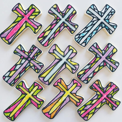 Cross Cookie Cutter (4.25") with Recipe Card, Made in USA by Ann Clark