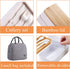Japanese Bamboo Bento Box with Compartments, Stackable Lunch Box Includes Lunch Bag for Meal Prep, Beige