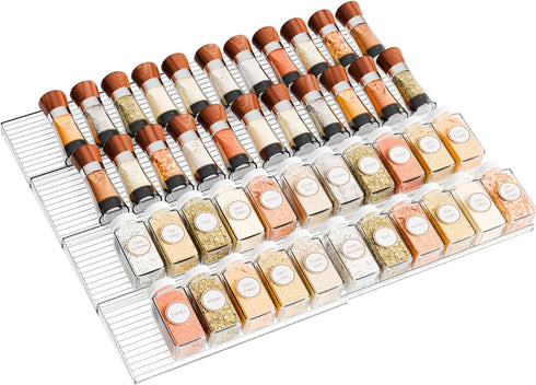 Yieach 8 Pack Adjustable In Drawer Spice Organizer - Expandable From 11" to