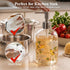 17oz Topadorn Glass Soap Dispenser with Plastic Pump for Kitchen and Bathroom, Refillable Clear Bottle for Dish Soap