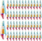 50pcs 38mm Suncatcher Crystal Icicle Prisms Pendant, Icicle Chandelier Crystals Pendants Drops