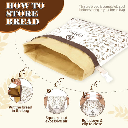 2-Pack 1713 Beeswax Bread Bags for Homemade Bread & Sourdough, Elegant XL Reusable Cotton Bread Storage Bags, Beeswax