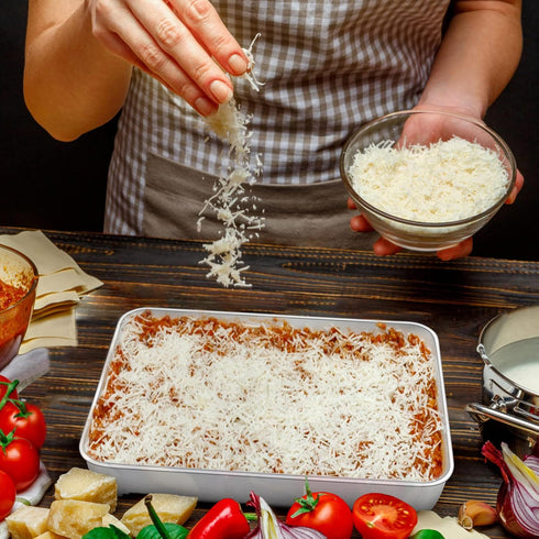 TeamFar Lasagna Pan - Stainless Steel 10.5’’ x 8’’ x 2’’ Small Rectangular Baking Roasting Cake Casserole Pan