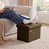 12.2" 16.5"x 12.2", HAUSFRAU Ottoman with Storage Foot Rest Stool, Small Folding Footrest, Tufted Square Cube Seat