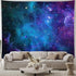 Lahasbja Galaxy Tapestry, Blue Starry Sky Universe Space Wall Hanging, Mysterious Nebula Stars Backdrop