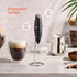 Powerful Mini Handheld Milk Frother Wand, Battery Operated Stainless Steel Drink Mixer for Coffee, Lattes, Cappuccino