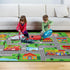 59"x39.4", Kid(59X39.4Inch,Green) Kids Carpet Playmat Rug Car Rug for Kids Cars, Non-Slip Town City Road Map Kids Rugs