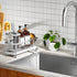 Countertop 304 10.62) Cisily Sponge Holder for Kitchen Sink, Sink Caddy Organizer with High Brush Holder, Kitchen