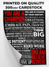 A Champion's Mantra Motivational Poster, 12 x 16 Unframed Cardstock Print, Inspirational Wall Art Décor for Bedroom,