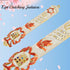 Matashi Hand Painted 5.7" Red and White Dove Mezuzah with Gold Accents and Star of David for Home Decor Gift