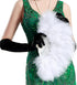 BABEYOND Marabou Feather Fan 20s Vintage Folding Hand Fan for Costume Dancing Show, Tea Party Wedding (White)