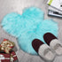 2 12 16 Inch(Light Mudder Pcs Faux Fur Rug, Heart Shaped Rugs, Fluffy Decorative Mat for Room Home Chair Side, Desk