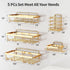 5 Pack Set, Liuoud Shower Caddy Organizer Rack Shelf for Inside Shower, Self Adhesive Wall Storage Basket Rustproof