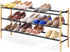 3-Tier 12 Whitmor Expandable Shoe Rack - Store up to pairs of shoes - Bamboo & Matte Black