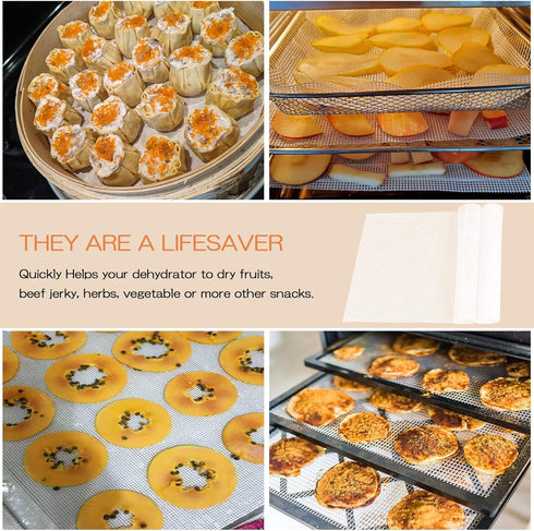 (9 Pack) Silicone Dehydrator Sheets, Premium Non Stick Dehydrator Mats for Fruit Dryer, Reusable (14 x 14 inch)