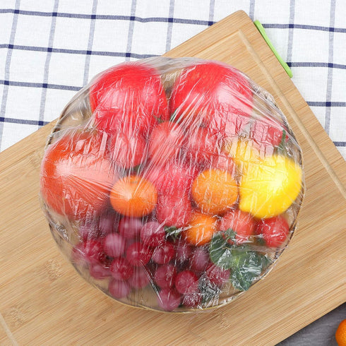 DYM 90PCS Reusable Elastic Stretch Bowl Covers - Food Storage Covers for Leftover and Meal Prep (90), (Y11M)