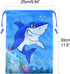 Fepito 12 Pack Shark Drawstring Bags for Shark Party Favors & Goodie Bags