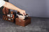 Espresso Knock Box Made of Sturdy Walnut Wood and Easy-Clean Stainless Steel Knockbox for Coffee Grounds