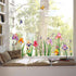 Decalmile Double Sided Iris Floral Spring Easter Garden Flower Window Clings & Stickers for Mom
