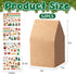 Wehhbtye 52 Sets Packaging Christmas Gingerbread House Cardboard, Gingerbread House Shaped Boxes with Stickers, Xmas