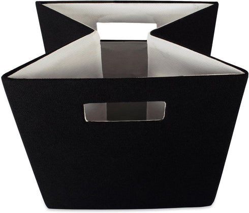 DII Poly-Cube Storage Collection, Hard Sided Collapsible Solid Large, Black