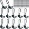 Rustic Entryway Hooks - 12 Pack Farmhouse Hooks with Metal Screws, Black Decorative Wall Mounted Coat Rack