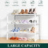 3 Closet, Smiry Shoe Rack, Tier Thick Bamboo Shoe Organizer, Stackable Free Standing Wooden Shoe Storage Shelf