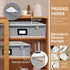 homyfort Platter Storage Case, Hard Shell China Storage Containers with 5 Felt Dividers, Stackable Platter Storage