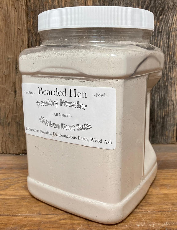 Bearded Hen Poultry Powder - All Natural Chicken Dust Bath - 3 Organic Ingredients: