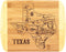 Totally Bamboo A Slice of Life Texas State Cutting Board, 11" x 8.75" Serving Board
