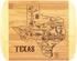 Totally Bamboo A Slice of Life Texas State Cutting Board, 11" x 8.75" Serving Board