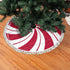 FREEHOTU Mint Sugar Double Swirl Candy Christmas Tree Skirt, Gorgeous Edge Tassel Lace for 48" Ornaments Decoration