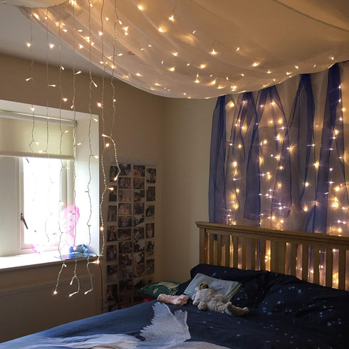 Magictec 300 8 LED Curtain String Light, Lighting Modes Fairy Twinkle String Lights Wedding Party Home Garden Bedroom