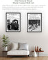 12x16in Set 1 iHery Natural Black OAK Wood Disco Tequila Newspaper Framed Wall Art, Trendy Modern Cocktail Bar Cart