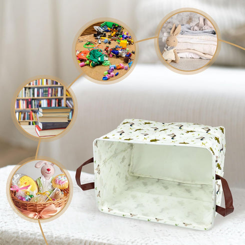 AmazerPad Closets,Bedrooms,Gifts Cute Mallard Duck Storage Basket Waterproof Canvas Toy Storage Bin Mallard Duck Room