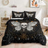 HOSIMA Butterfly Bedding Set for Girls Gothic Skull Boho Comforter Cover Decor
