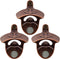 Nautical Wall Mounted Bottle Opener with Magnets, Antique Copper Magnetic Anchor Beer Cap Opener (Pack of 3)