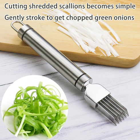 PCTC Stainless Steel Chopped Green Onion Knife, Sharp Vegetable Cutter for Kitchen Cutting, 1 Pack