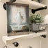 Funny Ghost Bathroom Canvas Wall Art - White Ghost Picture for Farmhouse Bathroom Decor, Framed 12"x16"