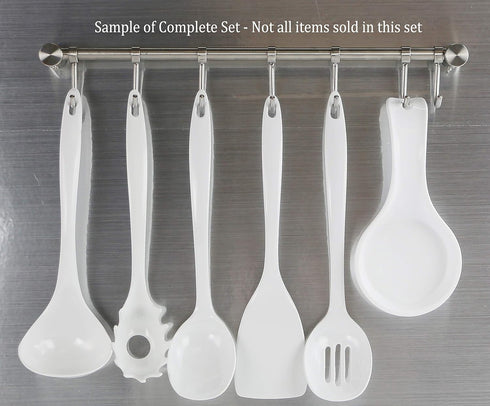 Reston Lloyd 05306M Calypso Basics Melamine Spoon, White, Pack of 6