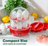 bella Rapid Electric Egg Cooker - 14 Egg Capacity Omelet Maker with Auto Shut Off, Red