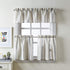 CHF McKenzie Striped Window Kitchen Curtain Valance, Rod Pocket, 58W x 14L inch, Grey