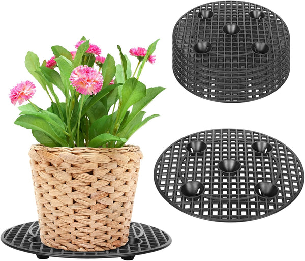 moonoom 8 Pcs Plants Pot Elevator, 12 Inch Plastic Flower Plant Stands, Portable