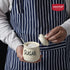 HAOTOP Porcelain Sugar Bowl with Lid and Spoon, 12oz (Beige)