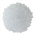 Benson Mills Bloom Pressed Vinyl Placemat Set of 4, 15.5" Round, Silver for Kitchen and Dining Table