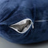 EVOLIVE Soft Micromink Faux Fur Body Pillow Cover, 21"x54" Replacement with Zipper Closure (Navy)
