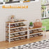 ZHUTIANXIA Closet Closet 2Tier Bamboo Shoe Rack Organizer for and Entryway-Space-Saving Narrow Shoe Stand-Versatile