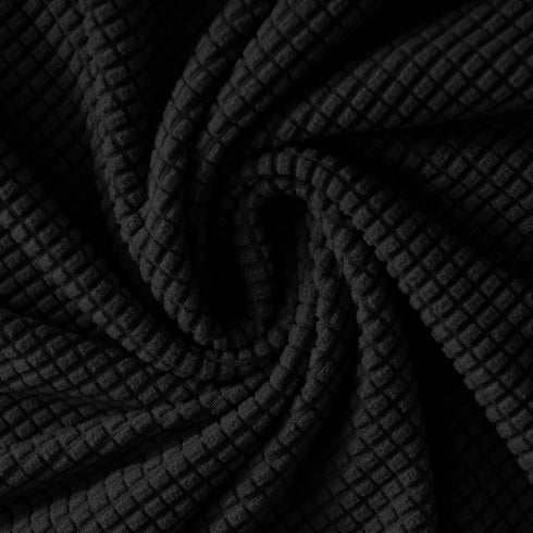 Deisy Dee Black Stretch Slipcovers for Mid Century Arm Chairs - Perfect Fit Accent Chair Covers