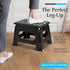 Handy Laundry Folding Step Stool - Collapsible Stool for Adults & Kids, Great for Kitchen, Bathroom, or Bedroom (Black