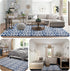 4 6 Ompaa Ultra Soft Shaggy Rugs Memory Foam Bedroom Carpet, Blue x Feet, Plush Geometric Textured Area Rugs for Living